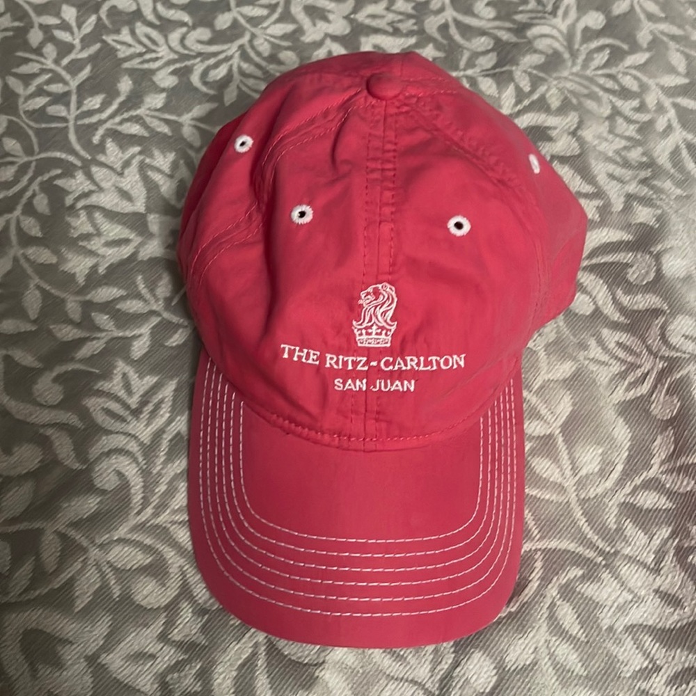 Pink hat from the Ritz-Carlton PR